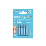 eneloop lite, AAA/Micro NI-MH Akku, 4er-Pack, Kapazität mit min. 550 mAh,...