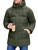 Xnova Winterjacke Herren Gefütterte Lang Steppjacke Bubble Jacket Winddicht...