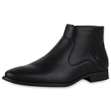 VAN HILL Klassische Herren Boots Elegante Leder-Optik Business Stiefeletten...