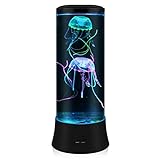 POYO LED Fantasy Quallen Lavalampe – Runde echte Quallen Aquarium Lampe – 7...