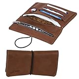 Simaru Leder Tabaktasche für 30g Tabakbeutel, Dreher-Tasche aus Echtleder mit...