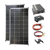 solartronics Komplettset 2x130 Watt Solarmodul 1000 Watt Wandler Laderegler...