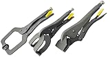 WELDINGER Gripzangenset Eco 3-teilig Breitmaulzange, C-Grip-Zange, 2-Punkt-Zange...