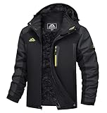 TACVASEN Herren Skijacke Wasserdicht Softshelljacke Winter Outdoorjacke Warme...
