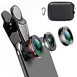 3 in 1 Handy Objektiv Kit , Clip-On Kamera-Adapter - Fischaugenobjektiv (198°...