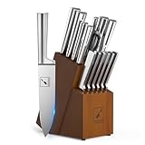 imarku Messerblock mit Messer，15-TLG japanischer Edelstahl Messerset mit...