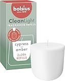 Bolsius - CleanLight Refill - Nachfüllbare Duftkerze - Zypresse & Amber - Nur...