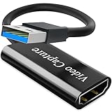 Video Capture Card, FAERSI 4K HDMI auf USB Video Capture Device, Full HD 1080p...