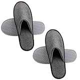 HcvGcm Gästehausschuhe, 2 Paar Gästepantoffeln Aus Weichem Stoff, Hotelslipper...