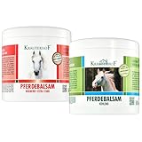 Kräuterhof Pferdebalsam Set Kühlend und Wärmend (2 x 500 ml) – Mit Menthol...