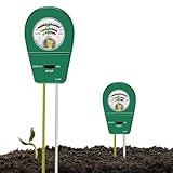 Bodentester, Boden-pH-Messer 3-in-1 Bodentest Messgerät für Feuchtigkeit,...