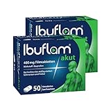Ibuflam® akut 400 mg IBUPROFEN Filmtabletten| Doppel-Pack 2 x 50 Stk. | Ibu 400...