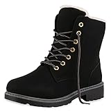 VAN HILL Warm Gefütterte Worker Boots Damen Outdoor Stiefeletten Robust 124552...