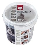 Rayher 34152000 Kreativ-Beton, Eimer 1 kg, silber, Bastelbeton zum Basteln,...