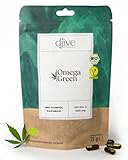 Hanföl Kapseln Bio - Omega 3, vegan - djive naturals OmegaGreen 500 mg - 120...