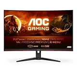 AOC Gaming CQ32G2SE - 32 Zoll QHD Curved Monitor, 165 Hertz, 1ms, FreeSync...
