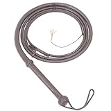 LB's Whip Indiana Jones Style 2,4 m 8 geflochtene dunkelbraune Leder...