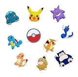 10-teiliges Set Pokemon Schuhdekoration Charms für Crocs Jibbitz, Gummi
