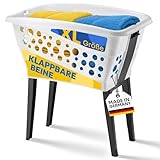 Gardissimo 50 Liter XL Wäschekorb mit klappbaren Füßen 69 x 40 cm – Made in...