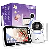 OBVHNUA Babyphone mit Kamera 4,3 Zoll Video Babyphone 720p 2000mah Akku...