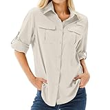 yeyity Damen Hemdbluse UPF 50+ UV Schutz Langarmshirt Outdoor Wanderhemd Safari...