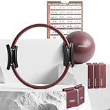 PhysKcal Pilates Ring Set, 15-Inch Pilates Ringe mit 1x Pilates Core Ball, 3X...