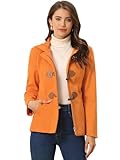 Allegra K Damen Duffle Front Kurzer Knebel-Reißverschluss Tiefe Taschen...