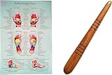 Massage-Werkzeugsets mit Tabelle für Profis, Fuß-Hand-Massage, Holzstab,...