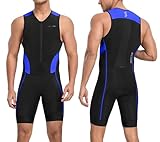 Santic Herren Triathlonanzug Gepolstert Einteiler Ärmellos Pro Triathlon-Anzug...