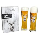 MamboCat Alois 2er Set Weizenbiergläser | Klassische Biergläser mit...
