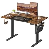 SONGMICS Elektrisch höhenverstellbarer Schreibtisch 60 x 120 x (72-120) cm,...