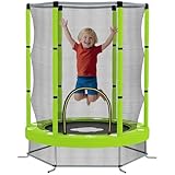 AIYAPLAY Kindertrampolin Ø140cm Outdoor Trampolin für Kinder mit...