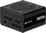 CORSAIR RM750e (2025) Modulares, geräuscharmes ATX-Netzteil mit 12V-2x6-Kabel -...