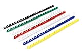 RAYSON Kunststoff-Bindekämme, 55 Blatt, 21-Ringe, 10 mm, Farbige, A4, 100...