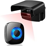 Funk Durchgangsmelder Aussen, PHYSEN Bewegungsmelder Alarm Bewegungssensor IP55...