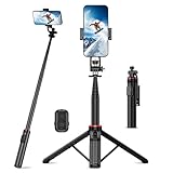 RISEOFLE Selfie Stick Handy Stativ, 360° Drehbares, 130cm Aluminium Ausziehbar,...