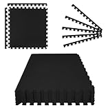 Montafox 2,88 m² Unterlegmatte 1 cm Dicke Poolmatte 8er Set Schwarz 60 x 60 cm...