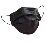 12 x Mundschutz Masken schwarz Einweg Mund Nase Gesicht 3 lagig Community...