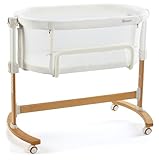 babyGO Amila 3-in-1 Beistellbett aus Holz für Babys - Bequemes Babybett -...
