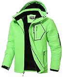 UTWGN Herren Skijacke Winter Warm Schneemantel Wasserdicht Windbreaker Kapuze...