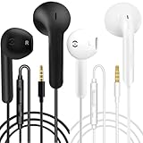 2 Pack kopfhörer mit Kabel in Ear kopfhörer Kabel Ohrhörer mit Mikrofon und...