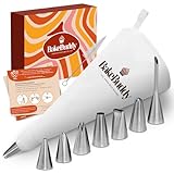 BakeBuddy Premium Spritzbeutel Set (11-teilig) - 35cm Baumwolle Spritztüte mit...