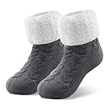 SIMIYA Kuschelsocken Damen, flauschige Haussocken anti Rutsch Stoppersocken...