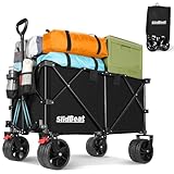 SLIDBEAT XXL Bollerwagen Faltbarer mit Große Räder All Terrain 330L 150KG...