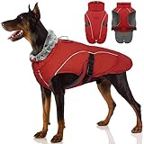 Hundejacke Wasserdicht, Hundemantel Fleece Gefüttert Warme Hundeweste...