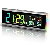 Digitaler Wecker,Lauter Wecker für Tiefschläfer Mit Buntem Display,...