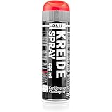 GRIP Eventbasics Kreidespray 500 ml, neonrot, mit Überkopfdüse, Sprühkreide...