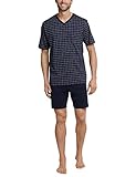 Schiesser Herren Schlafanzug kurz V-Ausschnitt - Nightwear Set,...