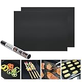 2 stück BBQ Grillmatte 32X50cm, Universal-Ofeneinlage für den Boden von...