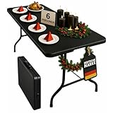 Floordirekt- Buffettisch Tisch klappbar Kunststoff 180x73 cm - Buffettisch mit...